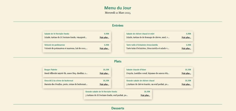 Palette Batignolles - Menu Image 2